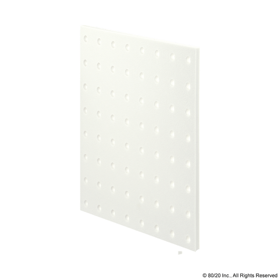 2664 | HDPE Pegboard: .25" Thick, White - Image 1